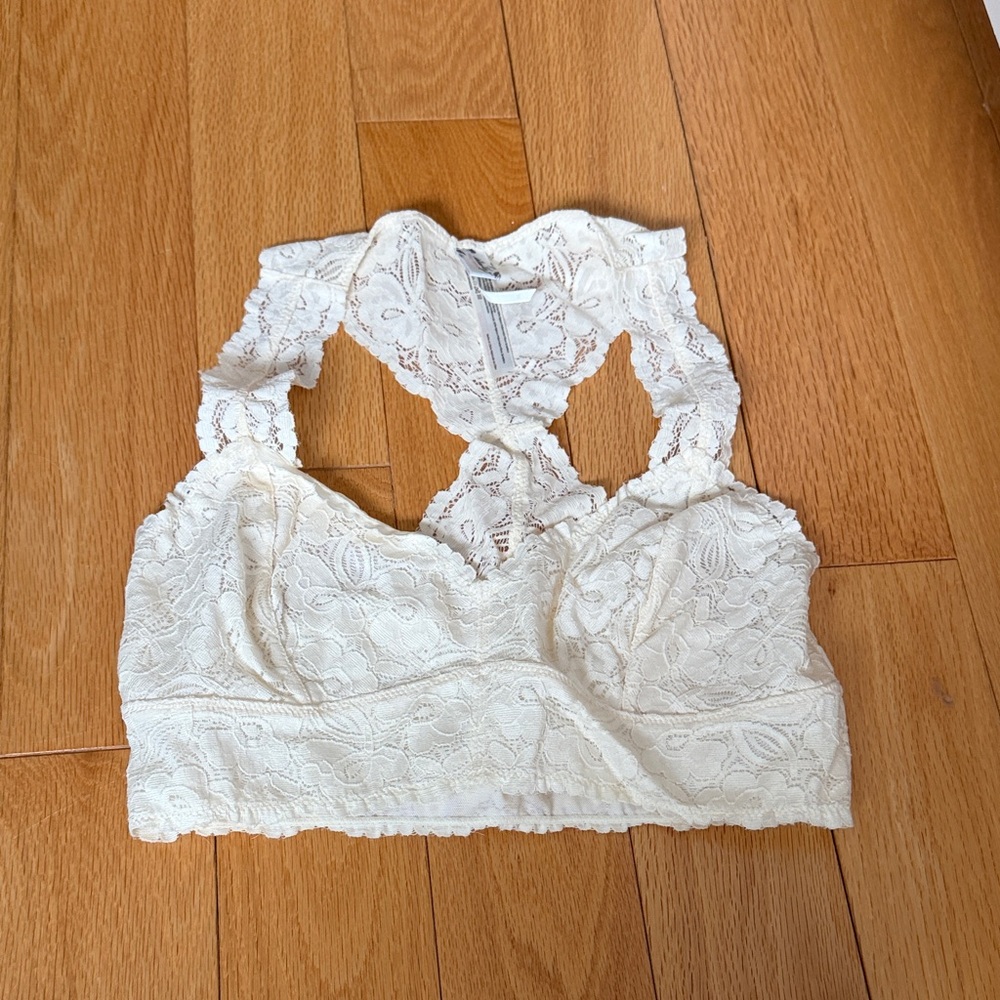 Intimately free people Lace Racerback Bralette - Cream